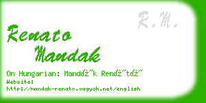 renato mandak business card